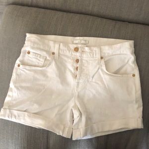 7 for all mankind white shorts | size 25